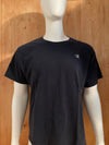 CHAMPION EMBROIDERED LOGO Adult XL Xtra Extra Large Dark Blue T-Shirt Tee Shirt