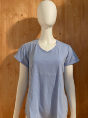 CHAMPION EMBROIDERED LOGO Adult T-Shirt Tee Shirt XL Xtra Extra Large Pastel Blue Shirt