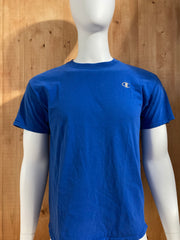 CHAMPION EMBROIDERED LOGO Adult T-Shirt Tee Shirt L Lrg Large Blue Shirt