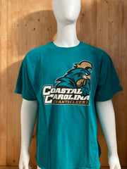 CHAMPION "COASTAL CAROLINA CHANTICLEERS" Graphic Print Adult T-Shirt Tee Shirt 2XL XXL Teal Shirt