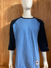 CHAMPION EMBROIDERED LOGO Adult T-Shirt Tee Shirt XL Xtra Extra Large Blue Shirt