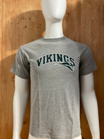 CHAMPION "VIKINGS" Graphic Print Adult T-Shirt Tee Shirt M MD Medium Gray Shirt