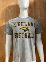 CHAMPION "HIGHLAND BASEBALL" Graphic Print Adult T-Shirt Tee Shirt M MD Medium Gray Shirt