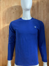 CHAMPION EMBROIDERED LOGO Adult T-Shirt Tee Shirt M MD Medium Blue Long Sleeve Shirt