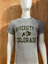 CHAMPION "UNIVERISTY OF COLORADO" Graphic Print Adult T-Shirt Tee Shirt S SM Small Gray Shirt