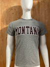CHAMPION "MONTANA" Graphic Print Adult T-Shirt Tee Shirt S SM Small Gray Shirt