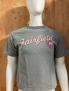 CHAMPION "FAIRFIELD" Graphic Print Adult T-Shirt Tee Shirt S SM Small Gray Shirt