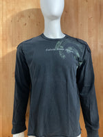 CALVIN KLEIN JEANS Graphic Print Adult Long Sleeve T-Shirt Tee Shirt 2XL XXL Black Shirt