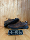 CLARKS ENGLAND CODE Men's Size 10.5M Leather Casual Slip On Shoes Sneakers Loafers Brown