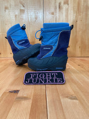 COLUMBIA BUGABARN TOO JR Kids Size 10 Rain Snow Boots Shoes Sneakers Blue & Black