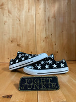 CONVERSE ALL STAR Women Size 5 Canvas Slip On Low Top Shoes Sneakers Black & White 117351F