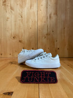 CONVERSE ALL STAR Kids Size 11 Low Top Leather Shoes Sneakers Triple White