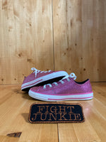 CONVERSE ALL STAR Youth Size 4 Low Top Glitter Shoes Sneakers Pink