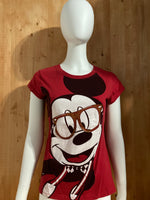 DISNEY "MICKEY MOUSE" Graphic Print Girls Youth T-Shirt Tee Shirt L Large Lrg Red Shirt