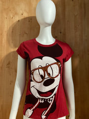 DISNEY "MICKEY MOUSE" Graphic Print Kids Youth Unisex T-Shirt Tee Shirt L Large Lrg Red Shirt