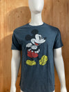 DISNEY "MICKEY MOUSE" Graphic Print Adult T-Shirt Tee Shirt L Lrg Large Heather Blue