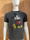 DISNEY "MICKEY MOUSE" DISNEY PARKS Graphic Print Adult T-Shirt Tee Shirt S SM Small Dark Gray Shirt
