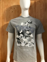 DISNEY "CALIFORNIA" Graphic Print Adult T-Shirt Tee Shirt L Lrg Large Gray Shirt