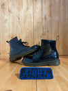 DR MARTENS DOC MARTENS AIRWAIR Women's Size 5 Patent Leather 8 Eye Lace Up Boots Black