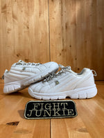 FILA EXCHANGE 2K10 Womens Size 9.5 Athletic Walking Shoes Sneakers Triple White 5SC039LX-133
