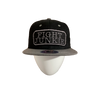 Fight Junkie Old School Skool Embroidered Felt Patch Snap Back Boxing Cap Black & Gray