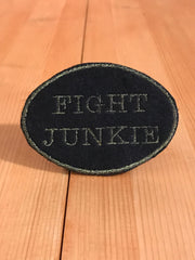Fight Junkie Antique Gold Oval Magnetic Patch