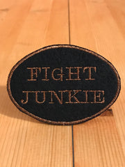 Fight Junkie Brown Oval Magnetic Patch