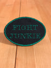 Fight Junkie Emerald Green Oval Magnetic Patch