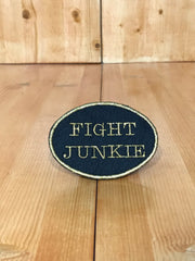 Fight Junkie Gold Oval Magnetic Patch