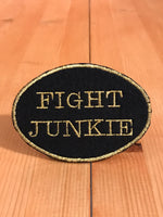 Fight Junkie Government Gold Oval Magnetic Patch