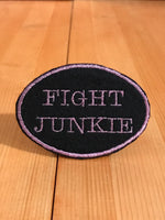 Fight Junkie Pink Oval Magnetic Patch
