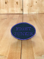 Fight Junkie Purple Oval Magnetic Patch