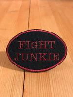 Fight Junkie Red Oval Magnetic Patch