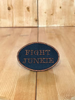 Fight Junkie Rust Oval Magnetic Patch