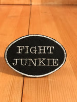 Fight Junkie Silver Oval Magnetic Patch
