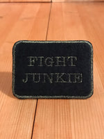 Fight Junkie Antique Gold Square Magnetic Patch