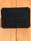 Fight Junkie Black Square Magnetic Patch