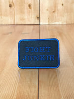 Fight Junkie Blue Square Magnetic Patch
