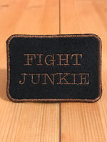 Fight Junkie Brown Square Magnetic Patch