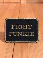Fight Junkie Gold Square Magnetic Patch