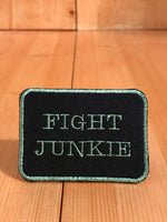 Fight Junkie Pale Green Square Magnetic Patch