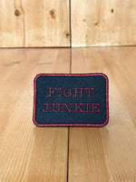 Fight Junkie Red Square Magnetic Patch
