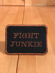 Fight Junkie Rust Square Magnetic Patch