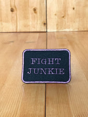 Fight Junkie Pink Square Magnetic Patch