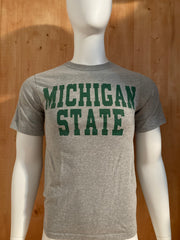 FRUIT OF THE LOOM "MICHIGAN STATE" Graphic Print Adult S Small SM Gray T-Shirt Tee Shirt
