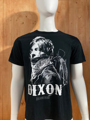 GILDAN "DIXON" WALKING DEAD Graphic Print Adult T-Shirt Tee Shirt L Large Lrg Black Shirt