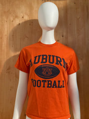 HANES "AUBURN FOOTBALL" Graphic Print Kids Youth Unisex T-Shirt Tee Shirt L Large Lrg Orange Shirt