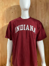 JANSPORT "INDIANA" VTG VINTAGE Graphic Print Adult Mens Men T-Shirt Tee Shirt XL Extra Xtra Large Maroon Shirt