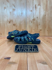 KHOMBU DILLON Kids Size 3 Water Sandals Shoes Sneakers Hook & Loop Gray & Green