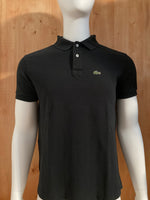 LACOSTE IZOD VTG VINTAGE 1970's MADE IN USA Adult T-Shirt Tee Shirt L Large Lrg Black Polo Alligator Crocodile Shirt